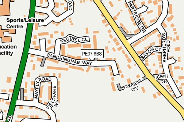 PE37 8BS map - OS OpenMap – Local (Ordnance Survey)