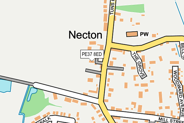 PE37 8ED map - OS OpenMap – Local (Ordnance Survey)