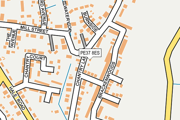 PE37 8ES map - OS OpenMap – Local (Ordnance Survey)
