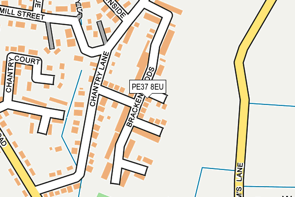 PE37 8EU map - OS OpenMap – Local (Ordnance Survey)