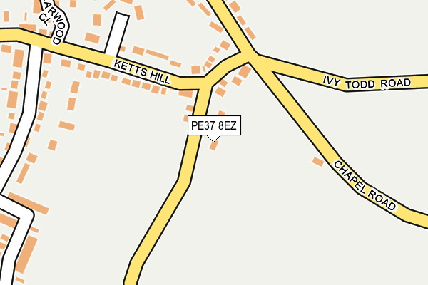 PE37 8EZ map - OS OpenMap – Local (Ordnance Survey)