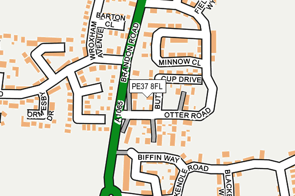 PE37 8FL map - OS OpenMap – Local (Ordnance Survey)