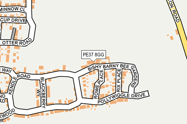 PE37 8GG map - OS OpenMap – Local (Ordnance Survey)