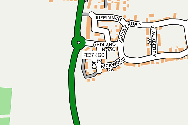 PE37 8GQ map - OS OpenMap – Local (Ordnance Survey)