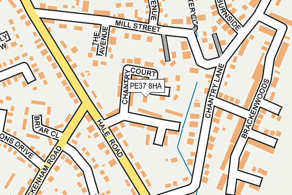PE37 8HA map - OS OpenMap – Local (Ordnance Survey)
