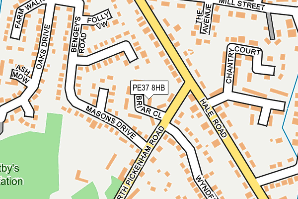 PE37 8HB map - OS OpenMap – Local (Ordnance Survey)