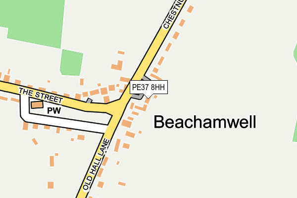 PE37 8HH map - OS OpenMap – Local (Ordnance Survey)