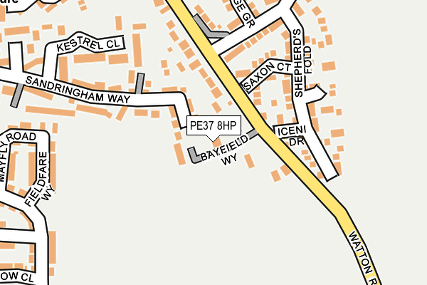 PE37 8HP map - OS OpenMap – Local (Ordnance Survey)