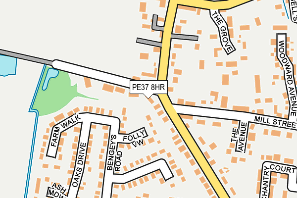 PE37 8HR map - OS OpenMap – Local (Ordnance Survey)