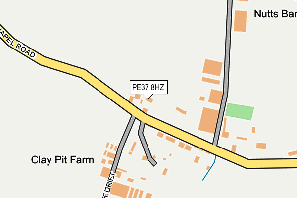 PE37 8HZ map - OS OpenMap – Local (Ordnance Survey)