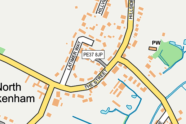 PE37 8JP map - OS OpenMap – Local (Ordnance Survey)