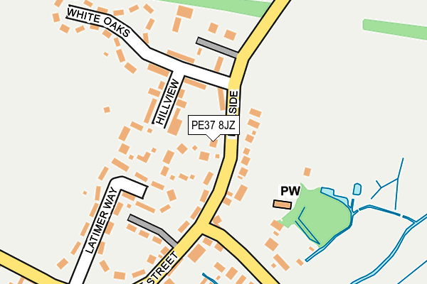 PE37 8JZ map - OS OpenMap – Local (Ordnance Survey)