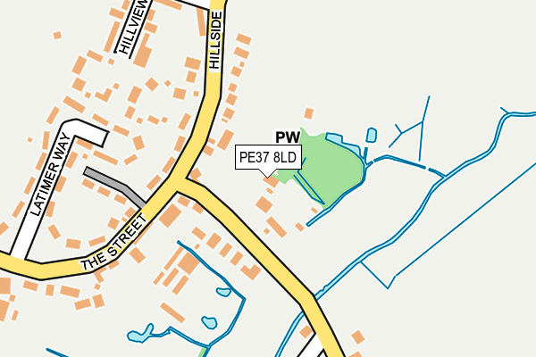 PE37 8LD map - OS OpenMap – Local (Ordnance Survey)
