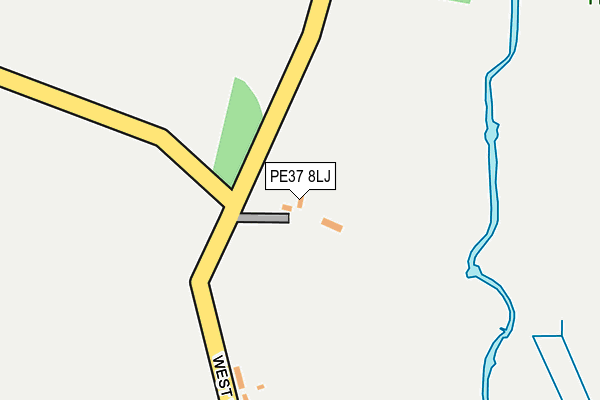 PE37 8LJ map - OS OpenMap – Local (Ordnance Survey)