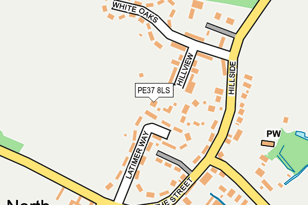PE37 8LS map - OS OpenMap – Local (Ordnance Survey)