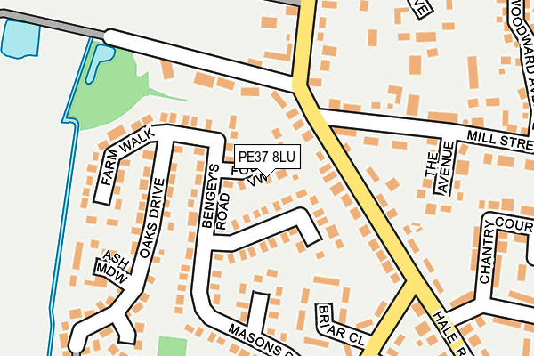 PE37 8LU map - OS OpenMap – Local (Ordnance Survey)