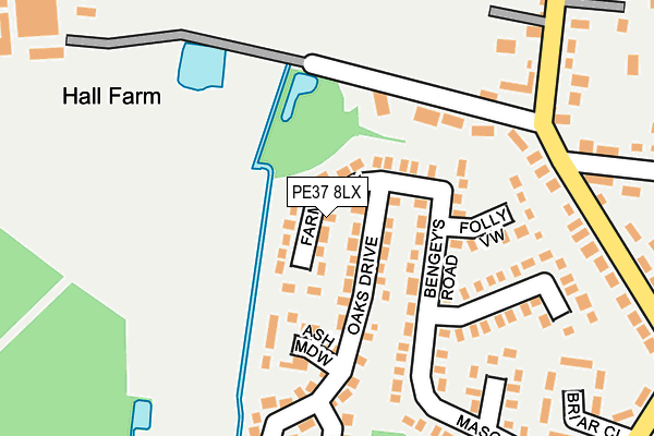 PE37 8LX map - OS OpenMap – Local (Ordnance Survey)