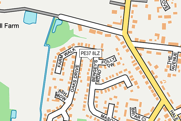 PE37 8LZ map - OS OpenMap – Local (Ordnance Survey)