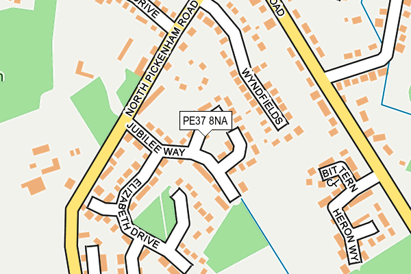 PE37 8NA map - OS OpenMap – Local (Ordnance Survey)