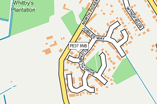 PE37 8NB map - OS OpenMap – Local (Ordnance Survey)