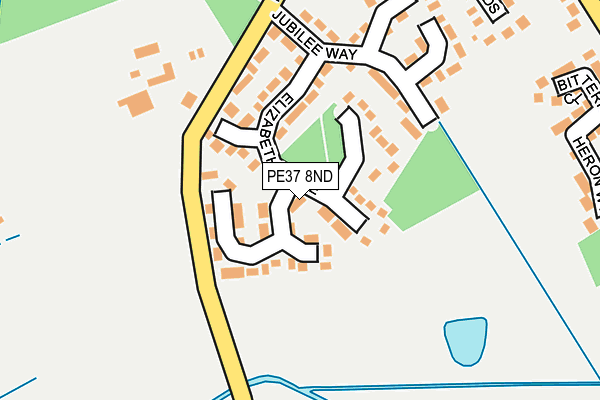 PE37 8ND map - OS OpenMap – Local (Ordnance Survey)