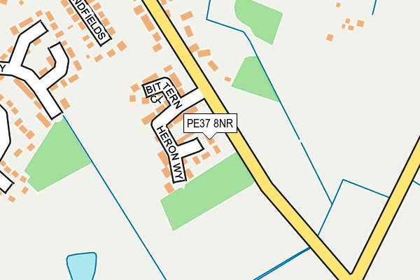 PE37 8NR map - OS OpenMap – Local (Ordnance Survey)