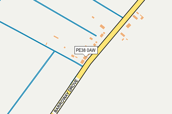 PE38 0AW map - OS OpenMap – Local (Ordnance Survey)