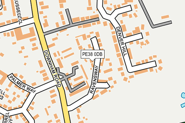 PE38 0DB map - OS OpenMap – Local (Ordnance Survey)