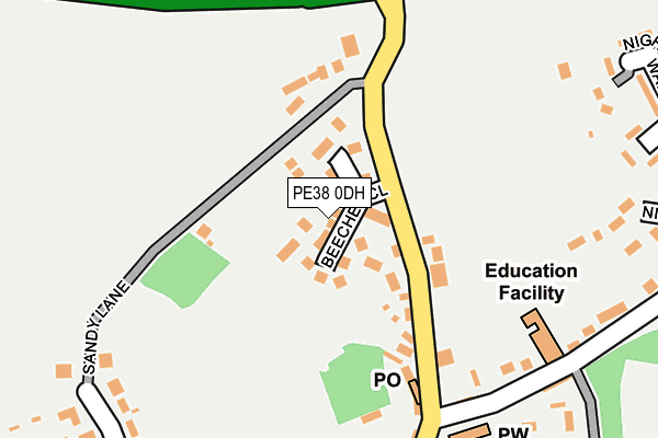 PE38 0DH map - OS OpenMap – Local (Ordnance Survey)
