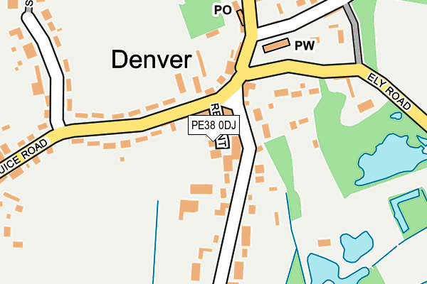 PE38 0DJ map - OS OpenMap – Local (Ordnance Survey)