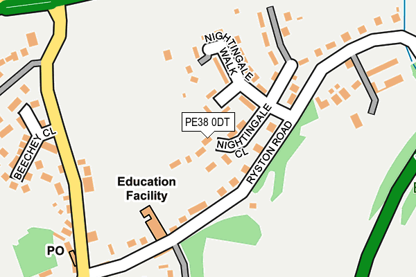 PE38 0DT map - OS OpenMap – Local (Ordnance Survey)