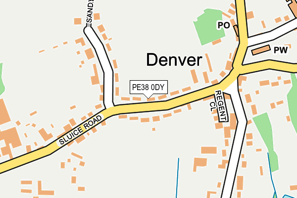PE38 0DY map - OS OpenMap – Local (Ordnance Survey)
