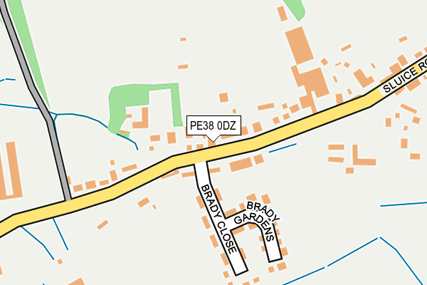 PE38 0DZ map - OS OpenMap – Local (Ordnance Survey)