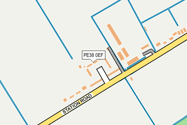 PE38 0EF map - OS OpenMap – Local (Ordnance Survey)