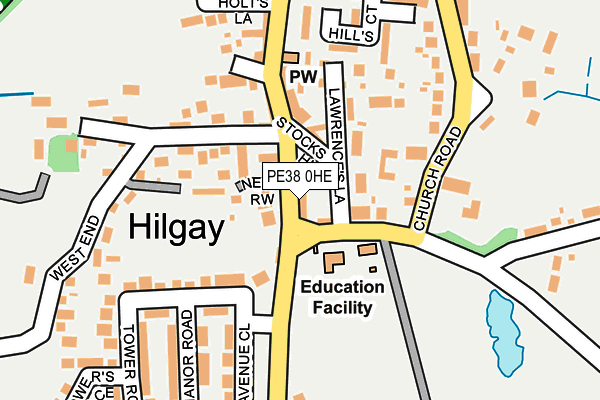 PE38 0HE map - OS OpenMap – Local (Ordnance Survey)