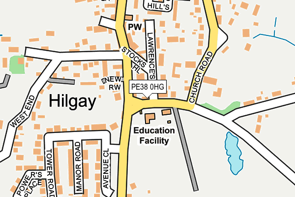 PE38 0HG map - OS OpenMap – Local (Ordnance Survey)