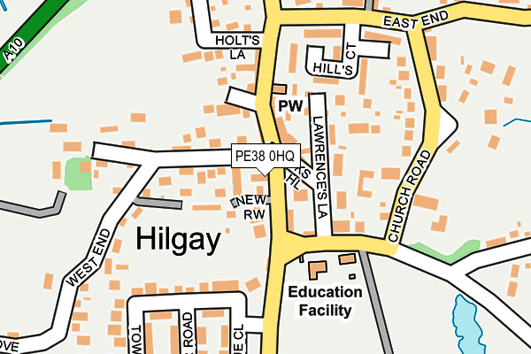 PE38 0HQ map - OS OpenMap – Local (Ordnance Survey)