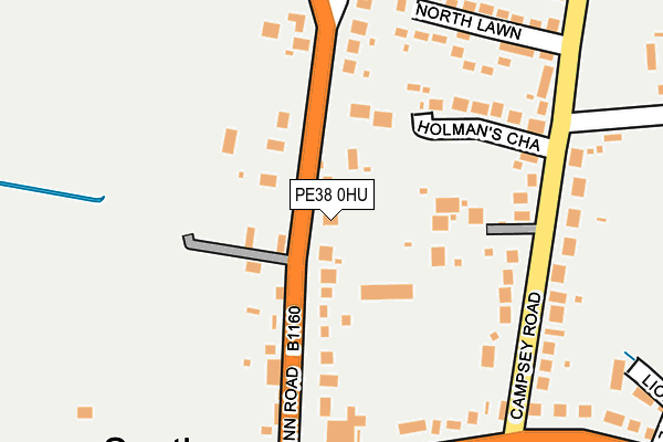 PE38 0HU map - OS OpenMap – Local (Ordnance Survey)