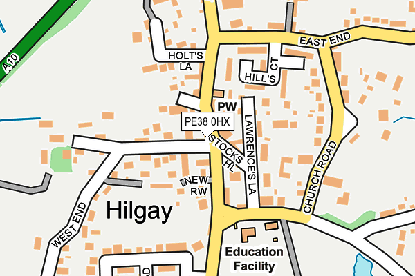 PE38 0HX map - OS OpenMap – Local (Ordnance Survey)
