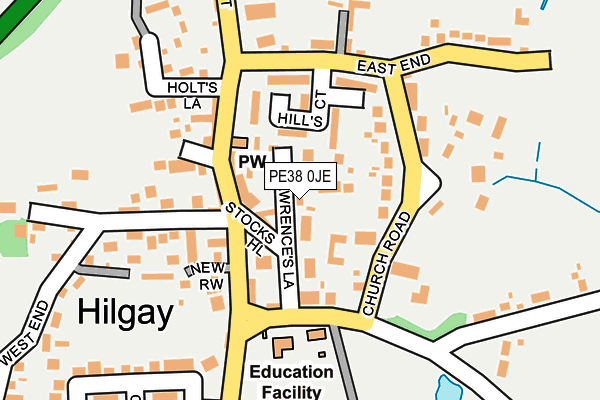 PE38 0JE map - OS OpenMap – Local (Ordnance Survey)