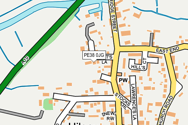 PE38 0JG map - OS OpenMap – Local (Ordnance Survey)