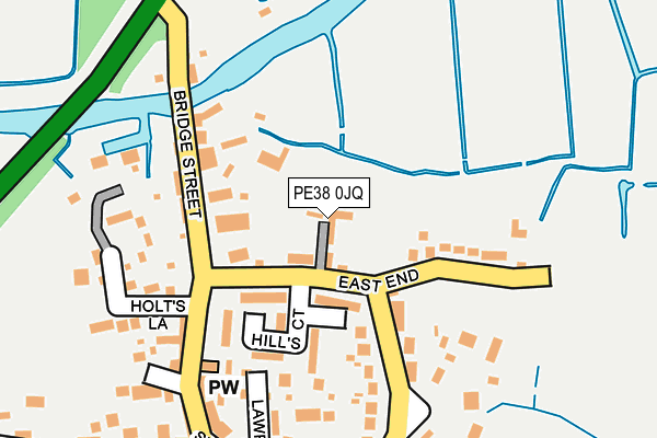 PE38 0JQ map - OS OpenMap – Local (Ordnance Survey)