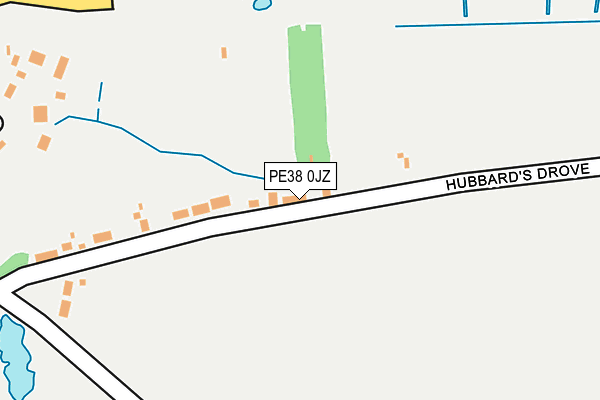 PE38 0JZ map - OS OpenMap – Local (Ordnance Survey)