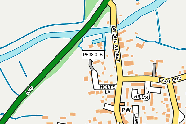 PE38 0LB map - OS OpenMap – Local (Ordnance Survey)