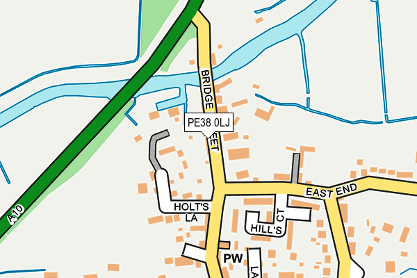 PE38 0LJ map - OS OpenMap – Local (Ordnance Survey)