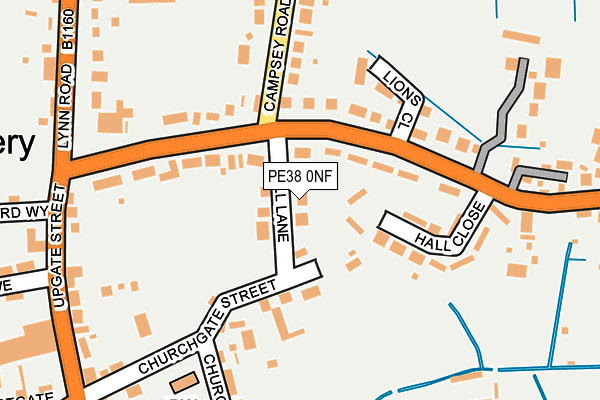 PE38 0NF map - OS OpenMap – Local (Ordnance Survey)