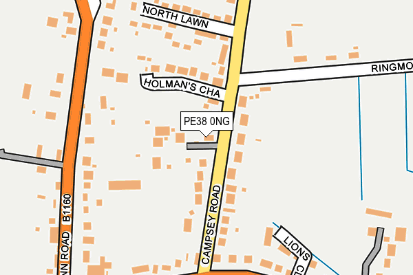 PE38 0NG map - OS OpenMap – Local (Ordnance Survey)