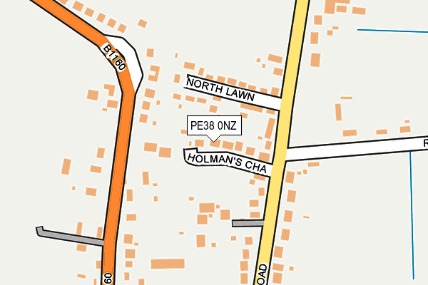 PE38 0NZ map - OS OpenMap – Local (Ordnance Survey)