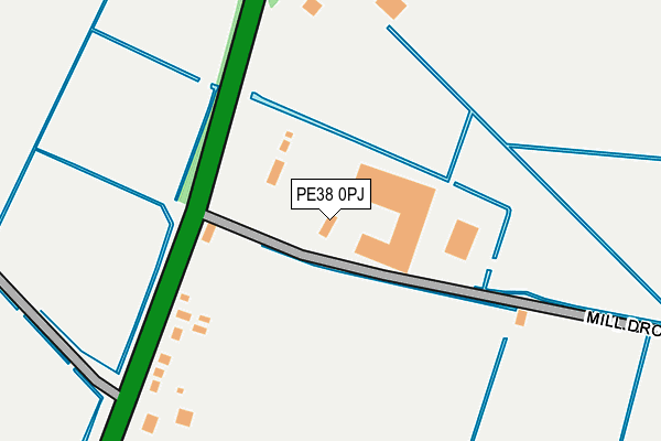 PE38 0PJ map - OS OpenMap – Local (Ordnance Survey)