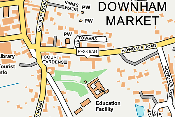 PE38 9AG map - OS OpenMap – Local (Ordnance Survey)